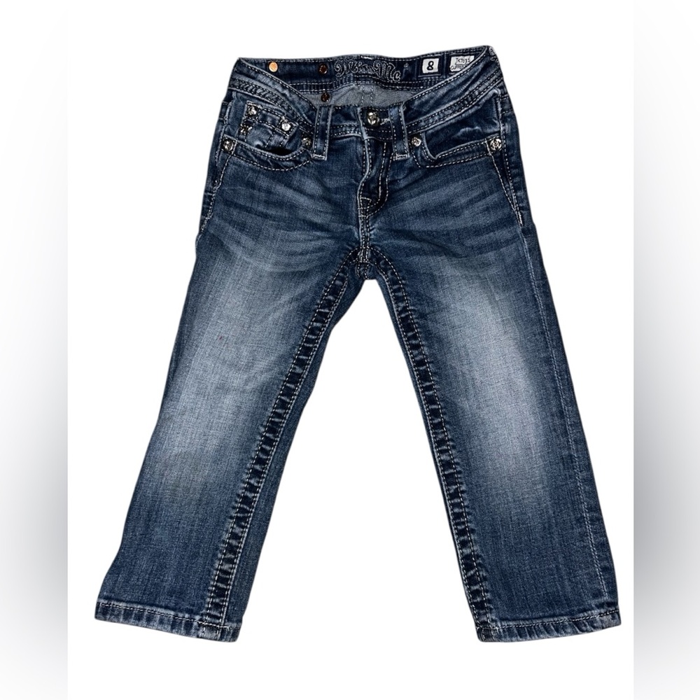 Miss Me Capri Jeans Girls Size 8 - Picture 2 of 5